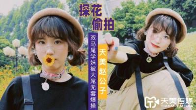 天美赵公子探花新作：双马尾清纯学妹遭巨根无套爆插，汁液飞溅娇喘不止！