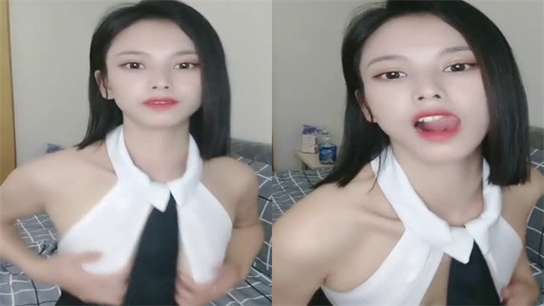 短发俏丽御姐淫声撩骚，假屌玩弄骚穴自慰互动