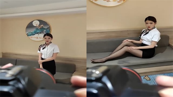 绝美空姐制服模特 拍摄现场被摄影师爆操内射 骚穴狂干呻吟不断